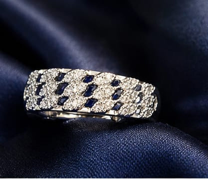 Midnight Sapphire Crystal Ring