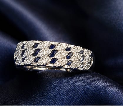 Midnight Sapphire Crystal Ring