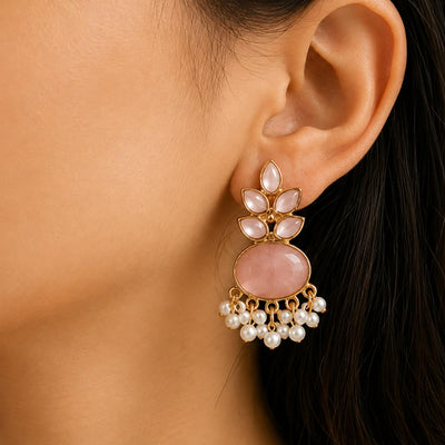 Blush Pearl Chandelier Earrings