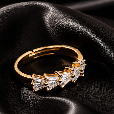 Crystal Bow Adjustable Ring