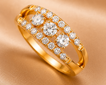 Royal Trio Adjustable Ring