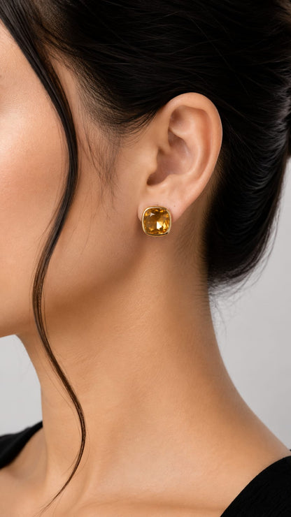 Aura Gemstone Stud Earrings Collection
