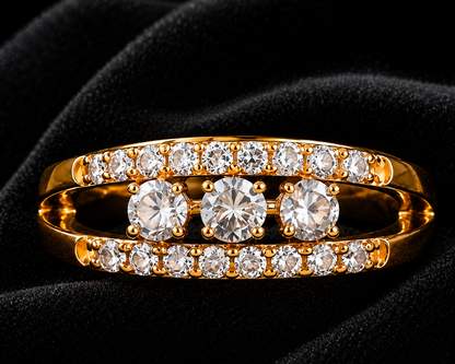 Royal Trio Adjustable Ring