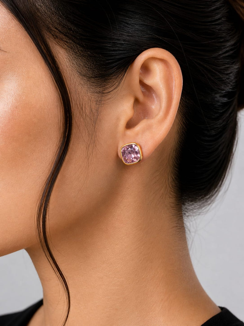 Aura Gemstone Stud Earrings Collection