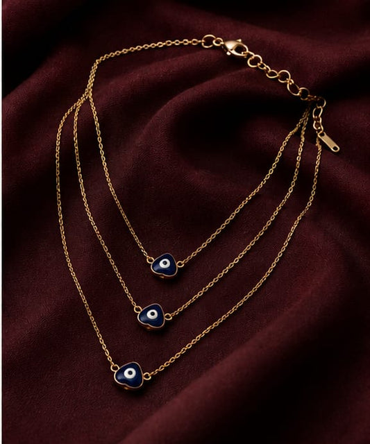 Triple Layer Evil Eye Necklace