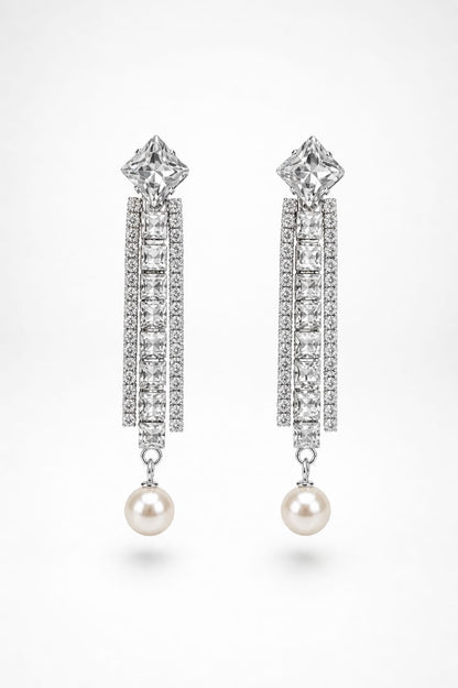 Luna Crystal Pearl Earrings