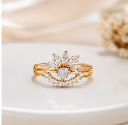 Moonflower Crystal Ring