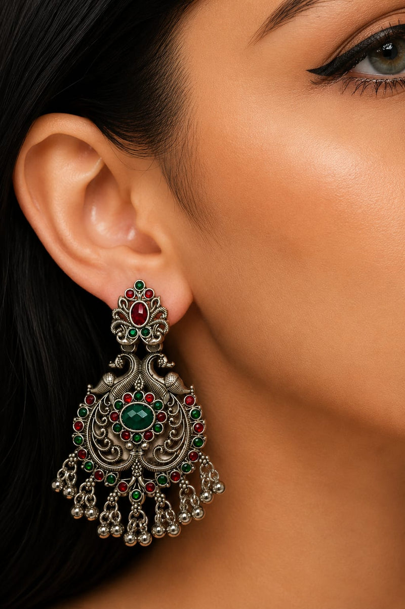 Royal Meher Antique Chandbali Earrings