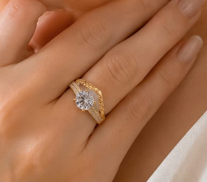 Princess Solitaire Adjustable Ring