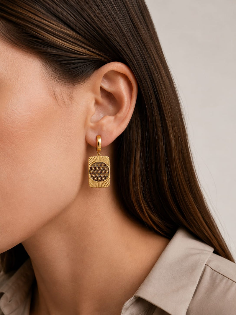 Royal Sunburst Drop Earrings