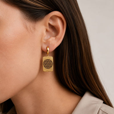 Royal Sunburst Drop Earrings