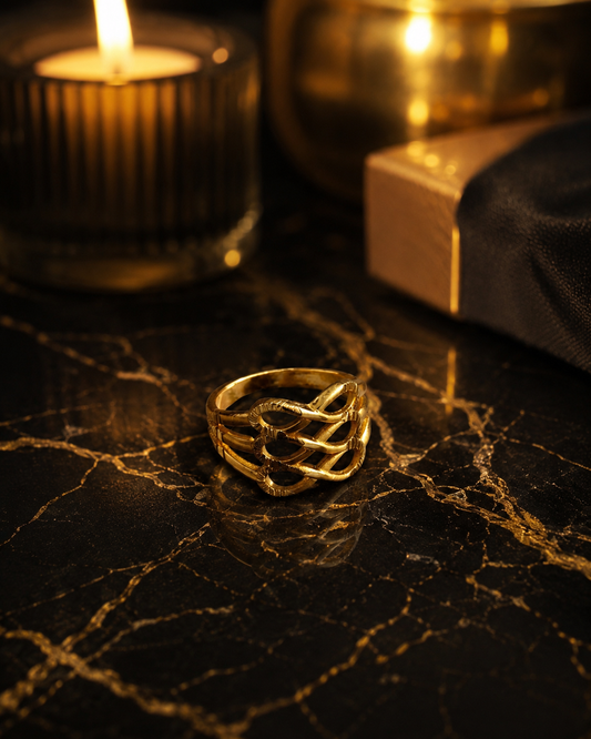 Infinity Weave Gold Ring