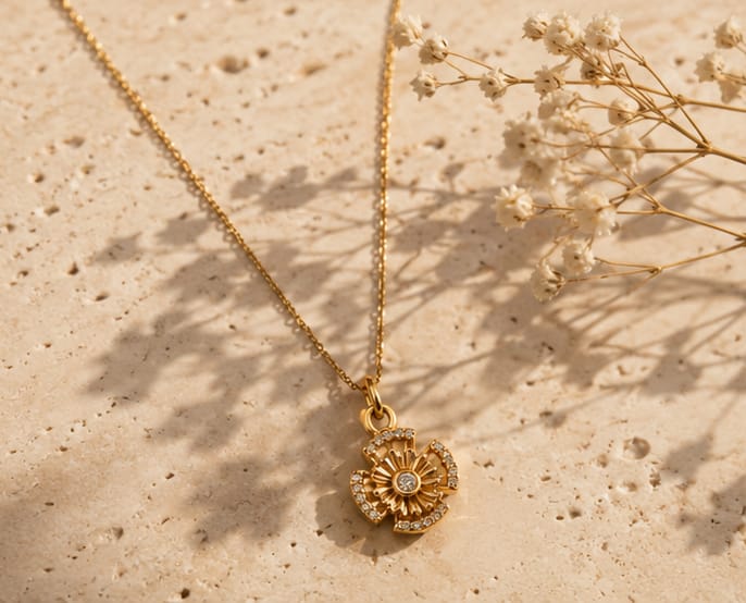 Celestial Rotating Crystal Necklace