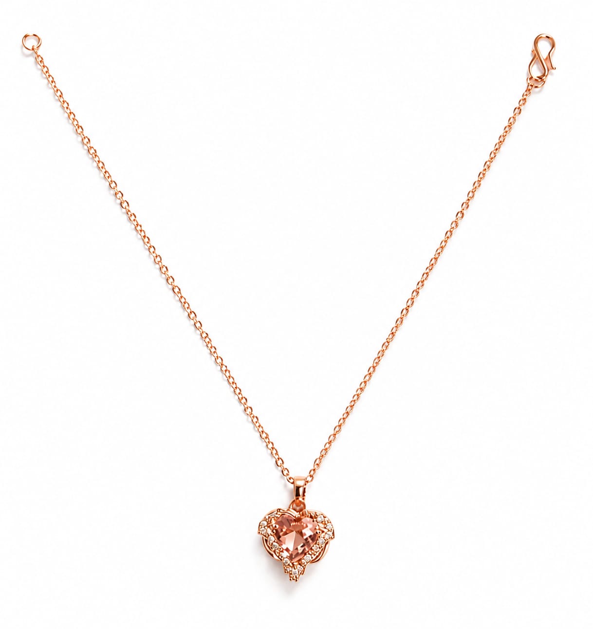 Blush Heart Crystal Necklace