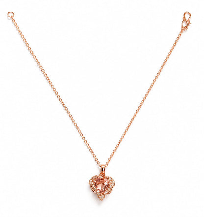 Blush Heart Crystal Necklace