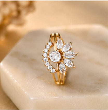 Moonflower Crystal Ring