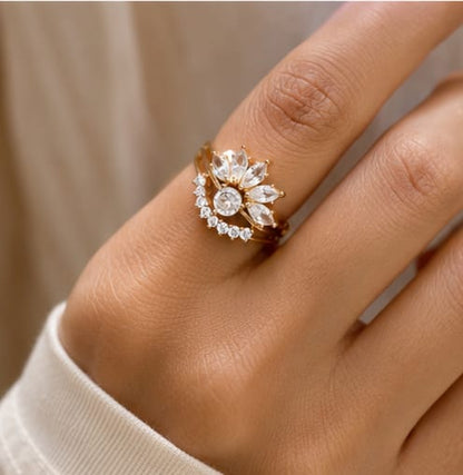Moonflower Crystal Ring