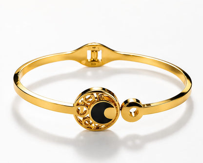 Midnight Crescent Gold Bracelet