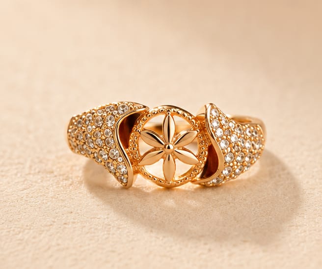 Sparkling Flower Ring