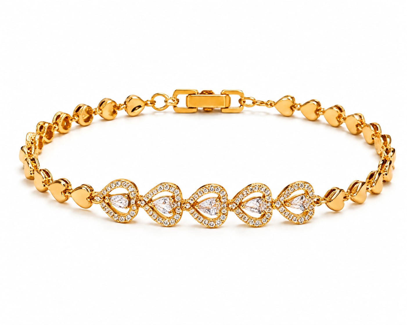 Heart Drop Gold Bracelet
