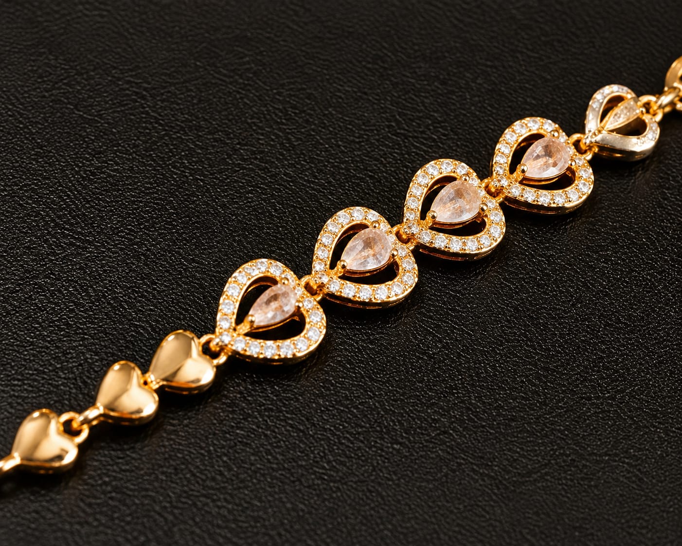 Heart Drop Gold Bracelet