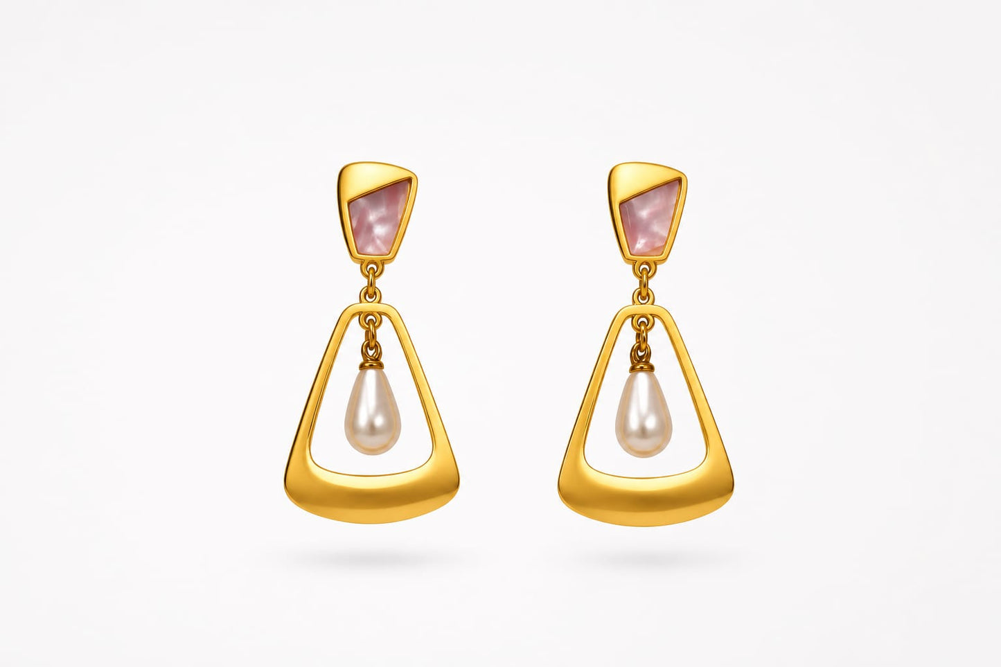 Blush Pearl Statement Earrings