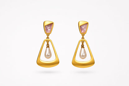 Blush Pearl Statement Earrings