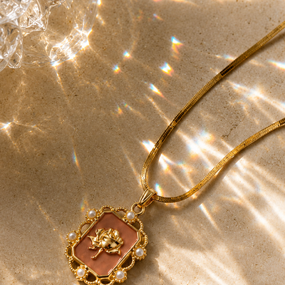 Elegant Rose Charm Necklace