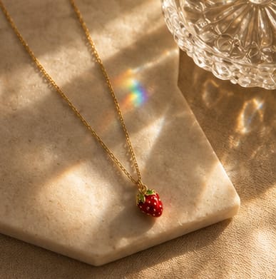 Scarlet Strawberry Necklace