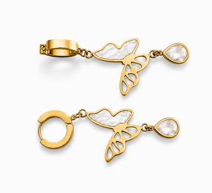 Golden Wings Charm Earrings